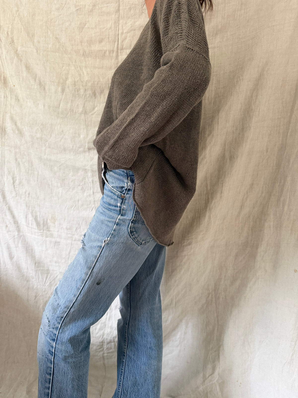 Fawn Knit Silk Sweater