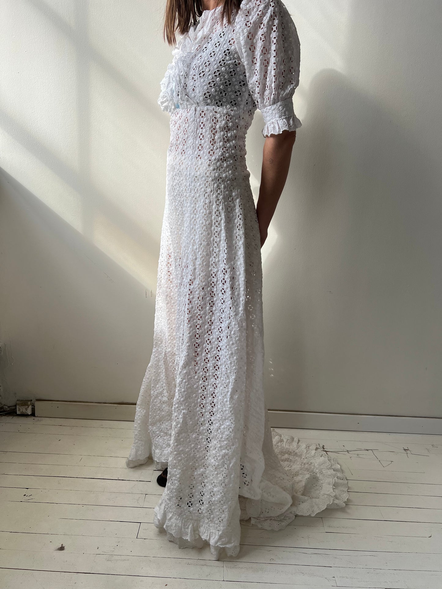 Cotton Eyelet Wedding Dress