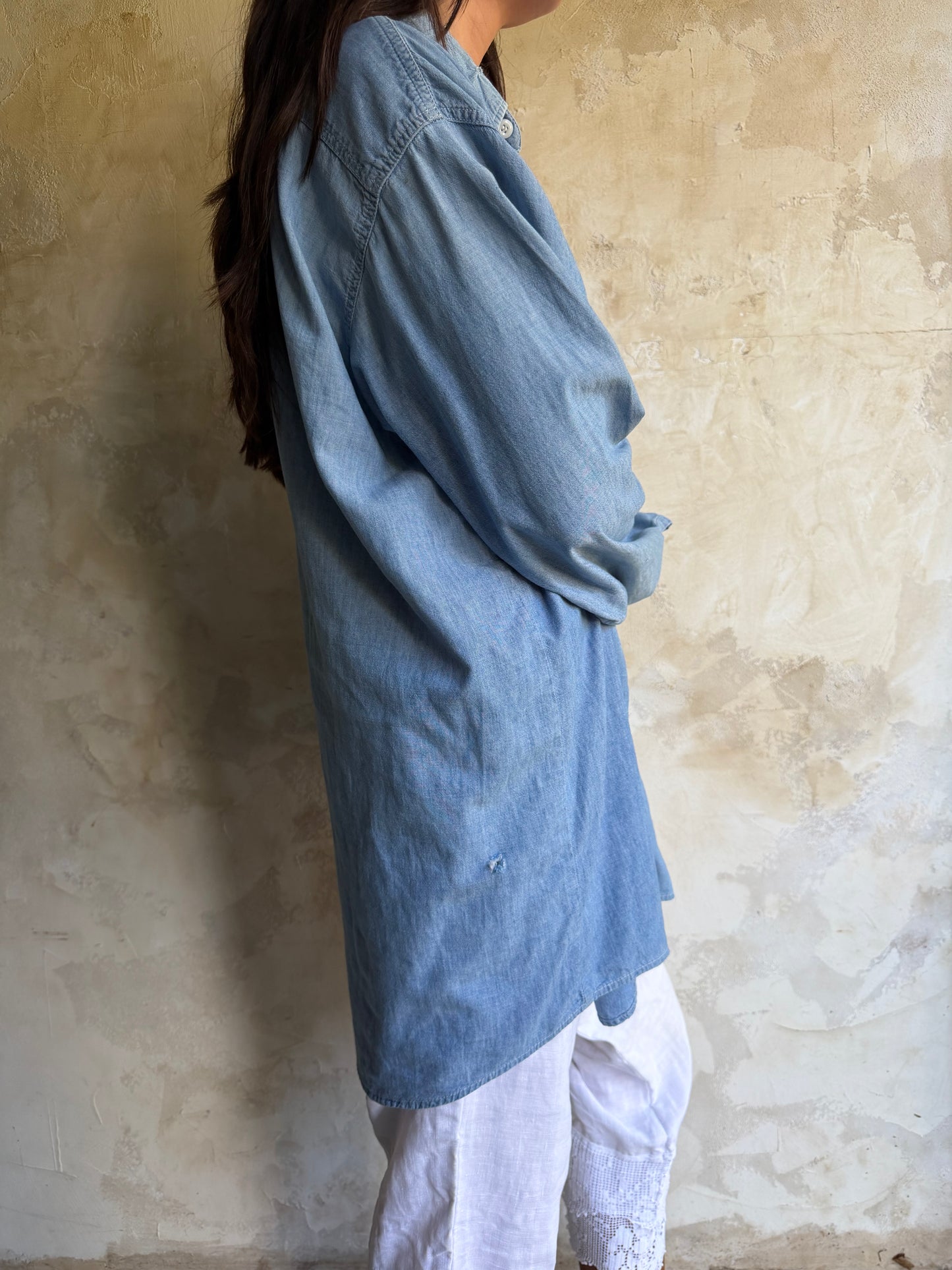 Super Thin Denim Button Up
