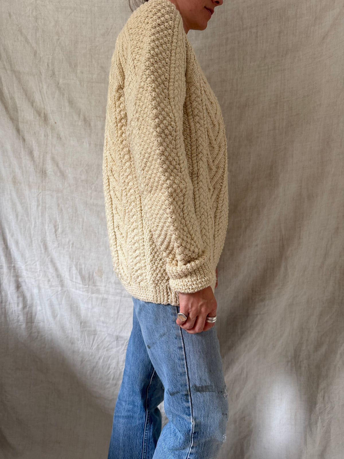 Irish Wool Fisherman Sweater 02