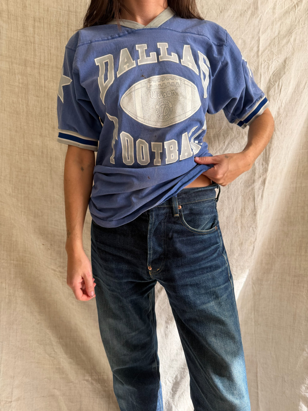 Faded Blue Dallas Football Fee