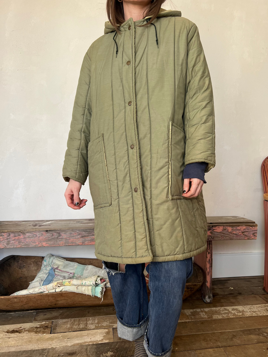 Olive Green Quilted Liner Jacket