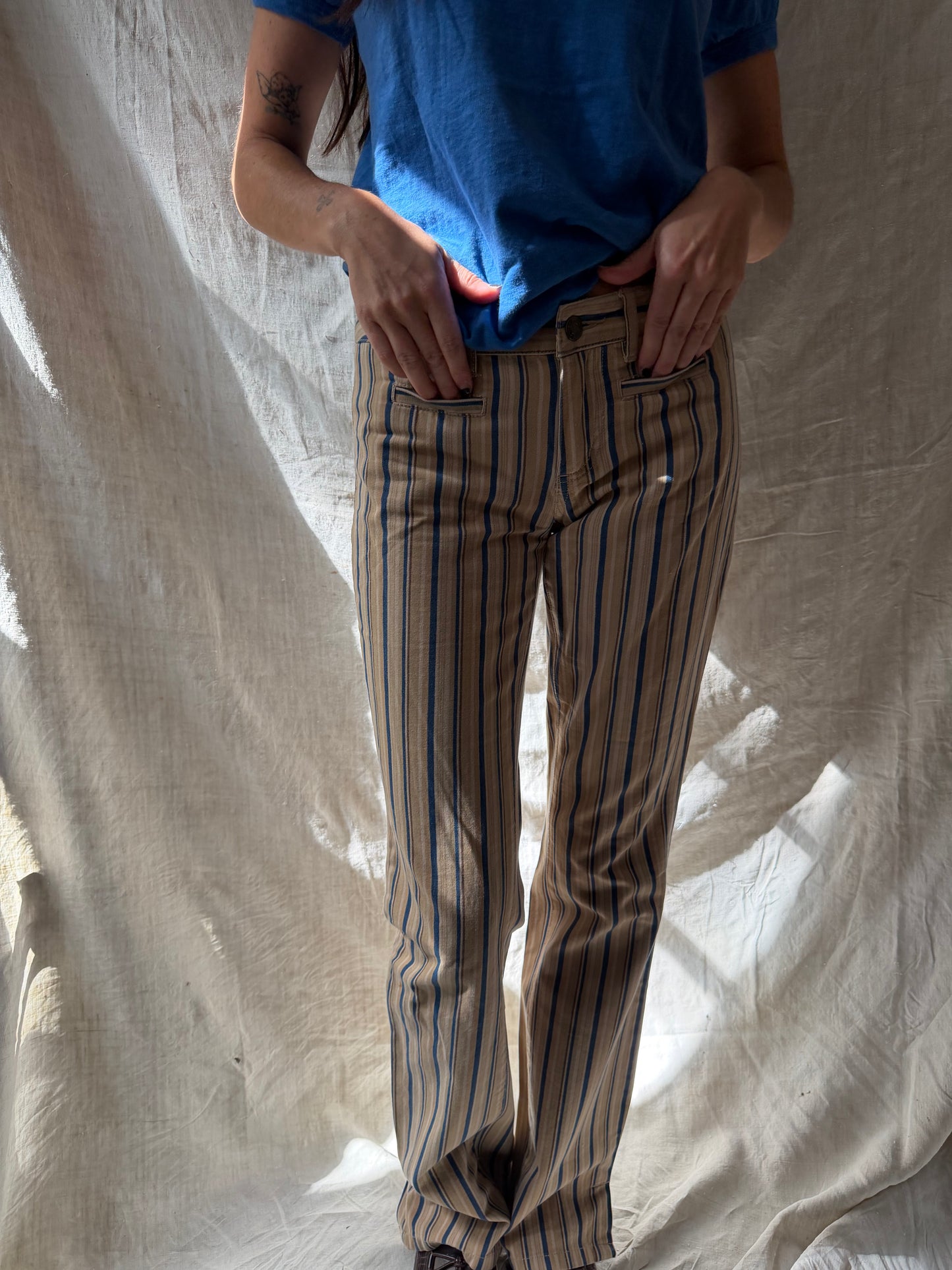 90s Striped Flares