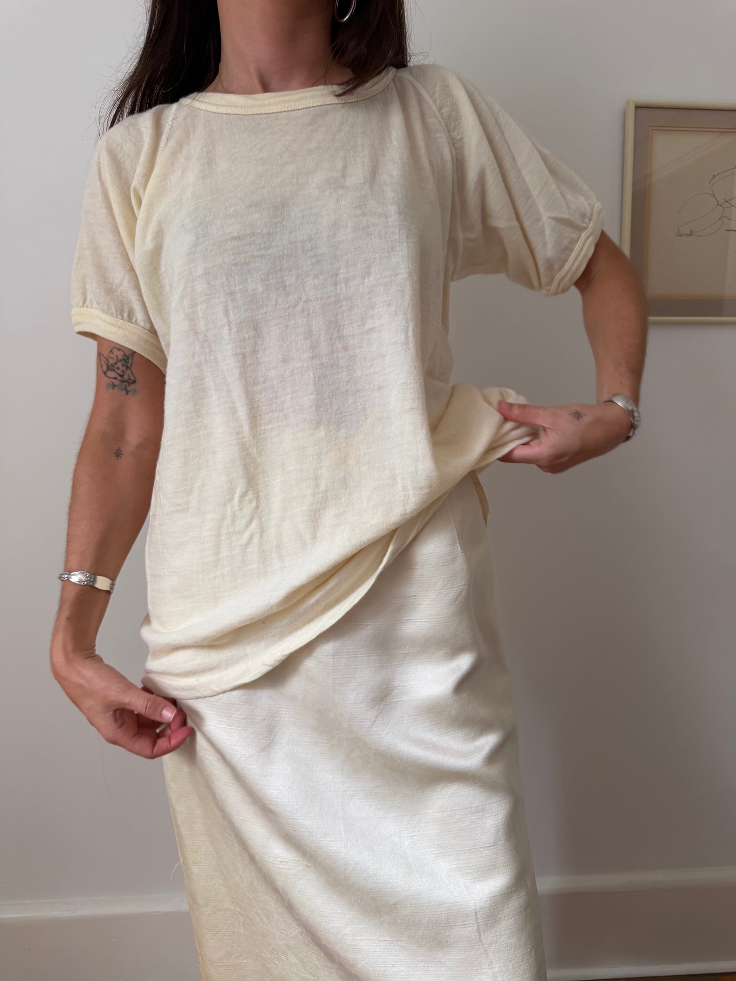Butter Yellow Wool Tee