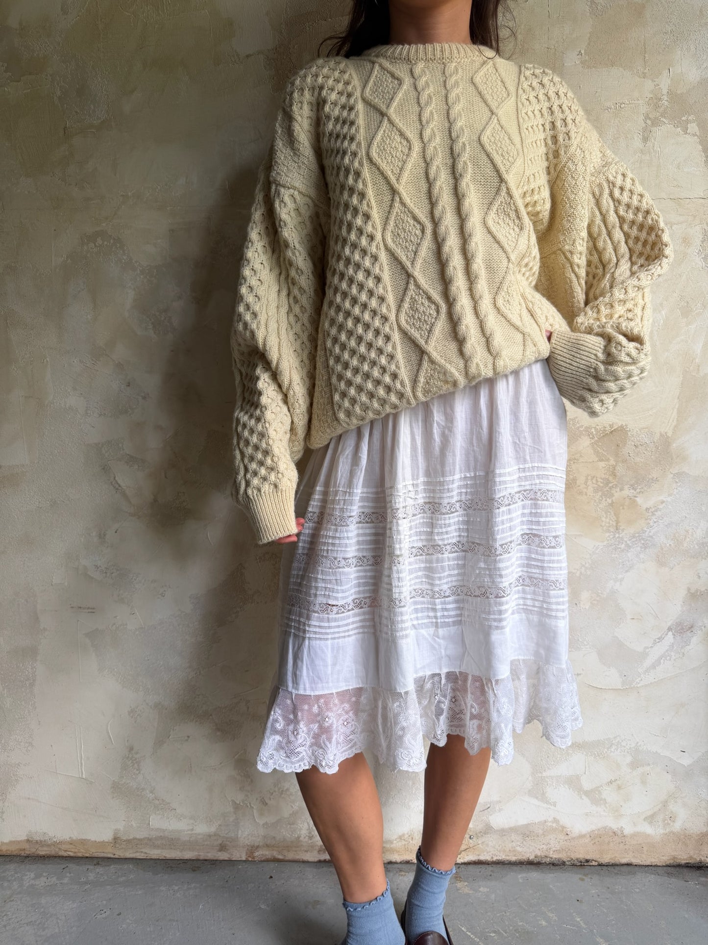 Irish Wool Fisherman Sweater