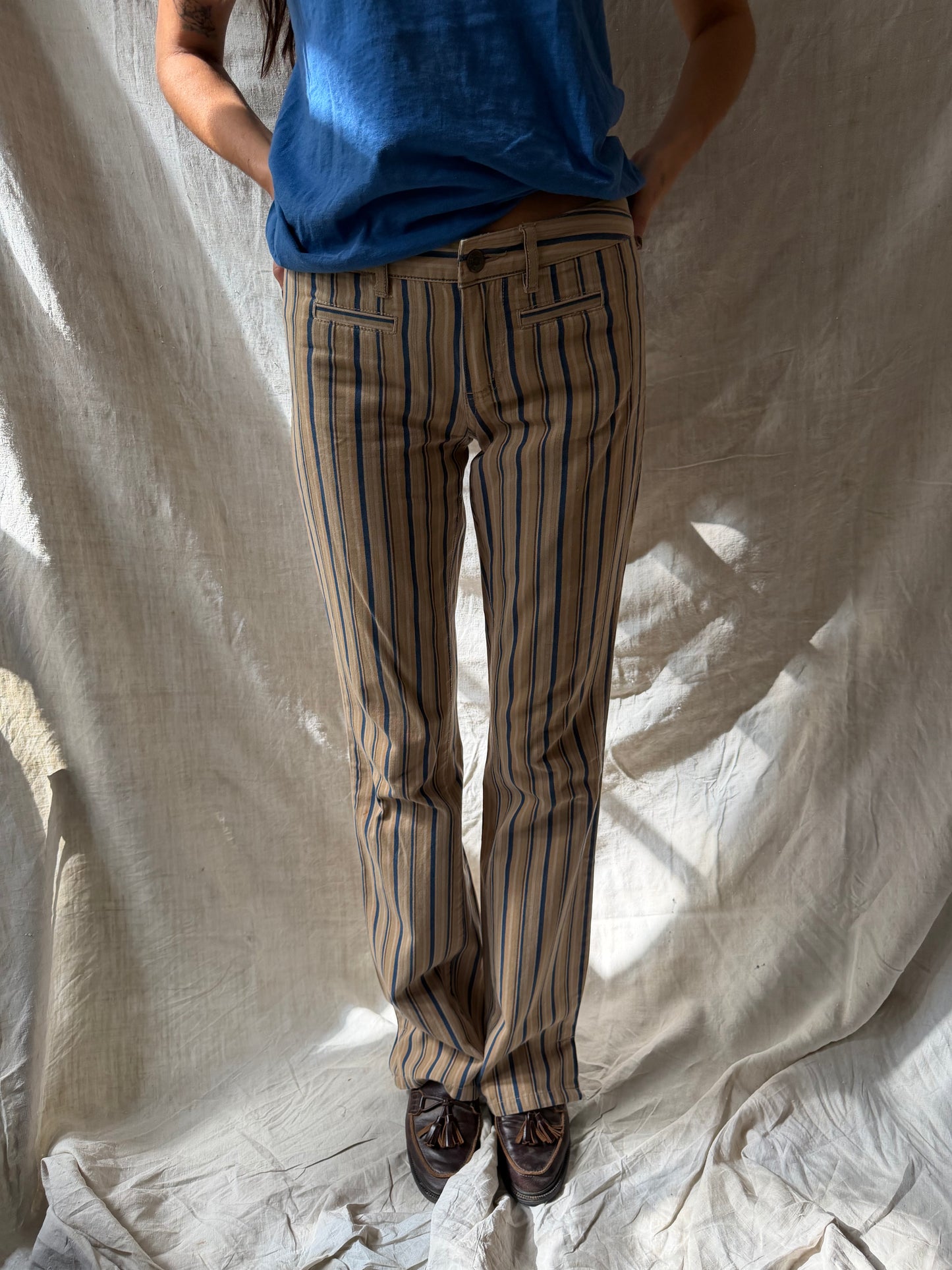 90s Striped Flares