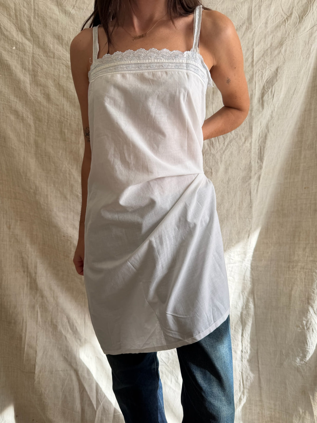 Antique French Cotton Slip
