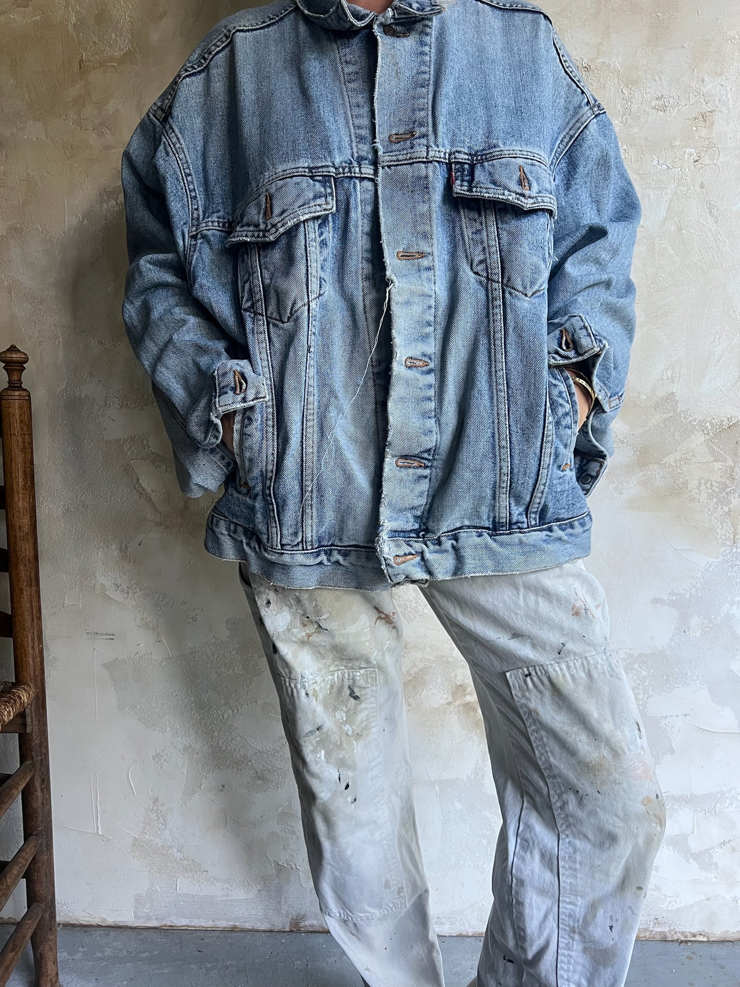 Super Distressed Levi’s Denim Jacket