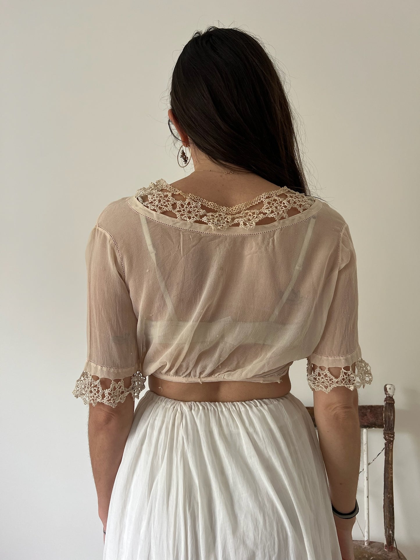 Victorian Silk Crochet Cami