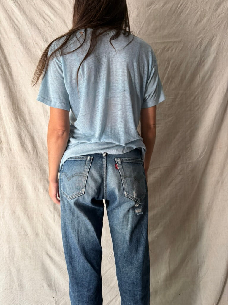 Baby Blue Sheer Outlaws Tee