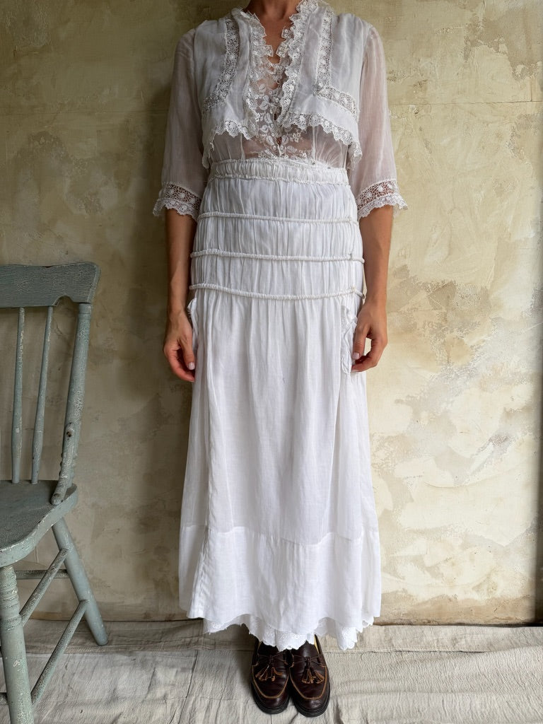 Edwardian White Lawn Dress