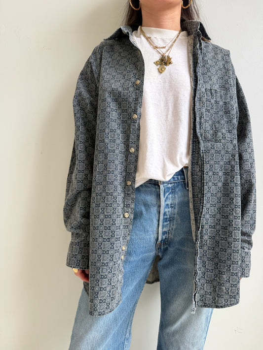 Paisley Printed Button Up