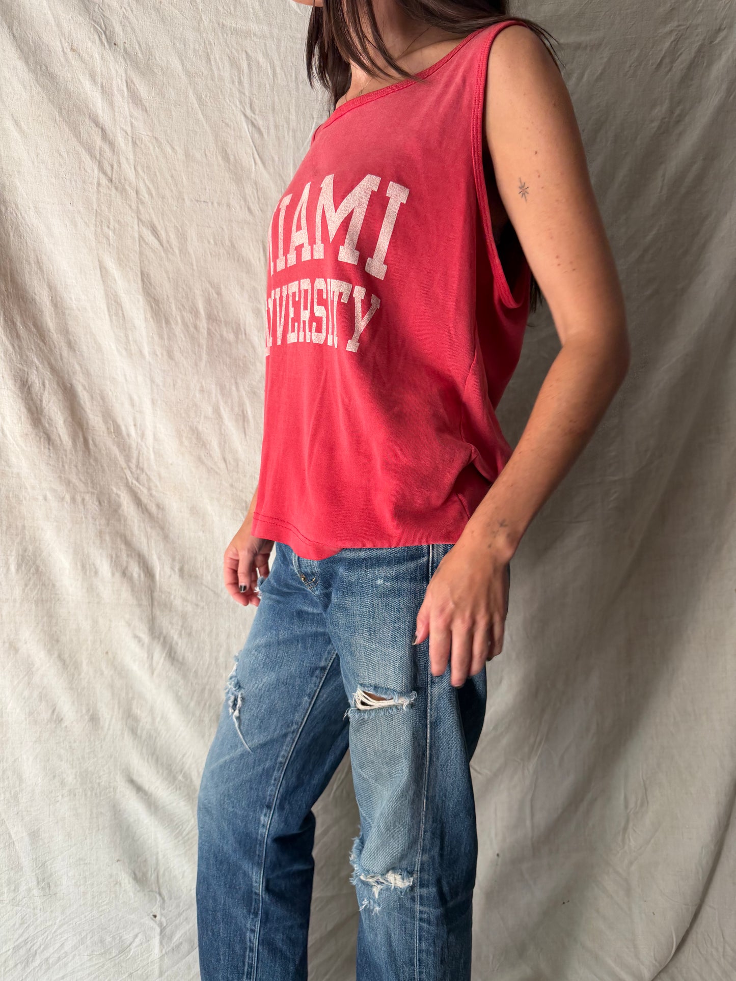 Faded Red Miami Uni Tank