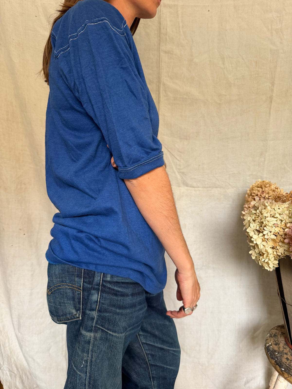 Blue Varsity Tee