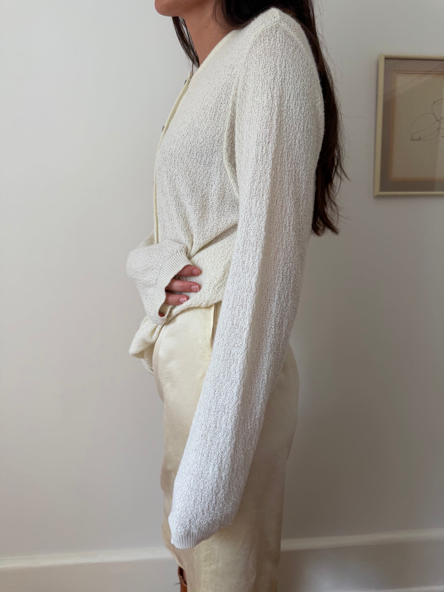 Cream Knit Cardigan