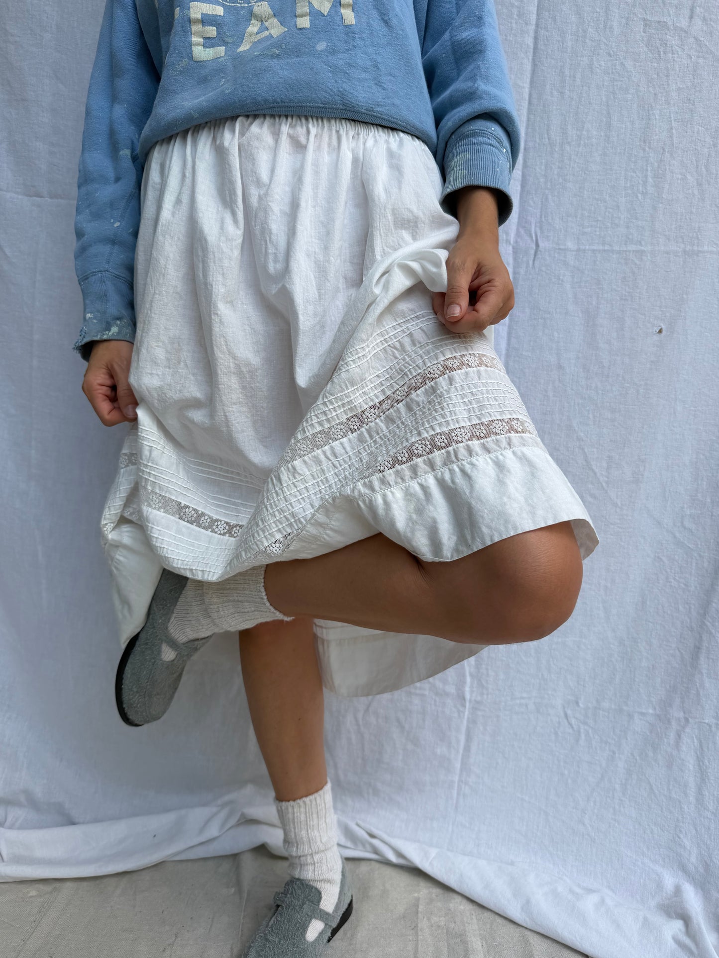 Reworked Antique Christening Gown Skirt 01