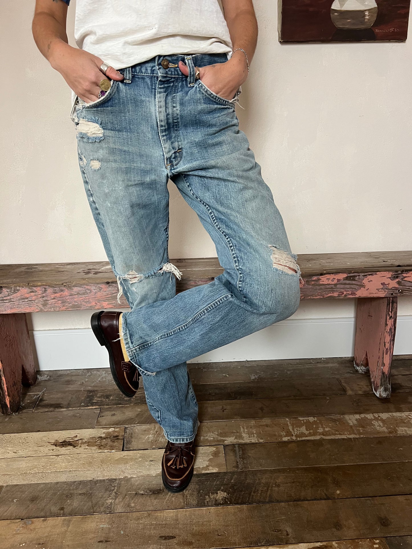 Distressed Lee Denim