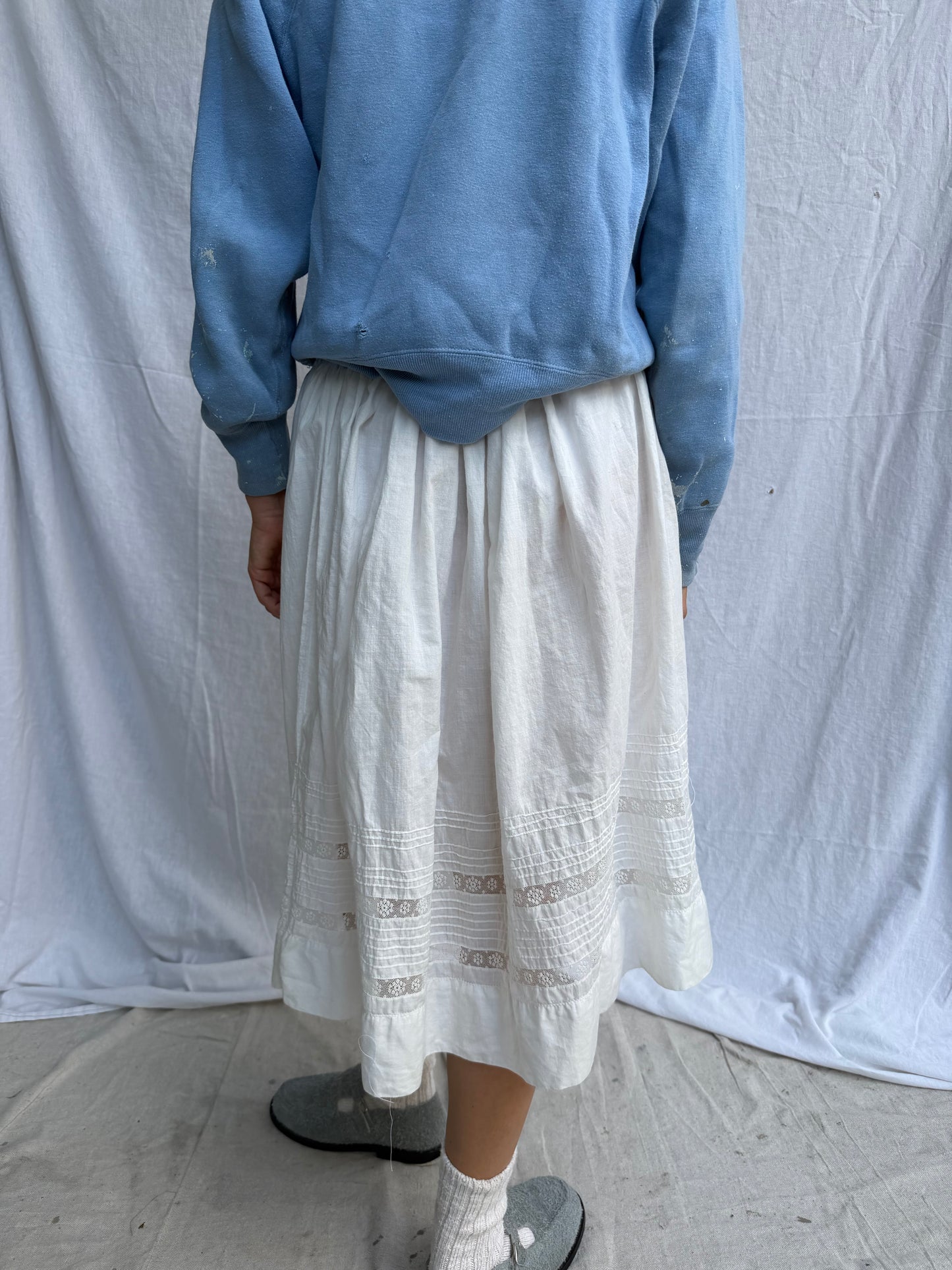 Reworked Antique Christening Gown Skirt 01