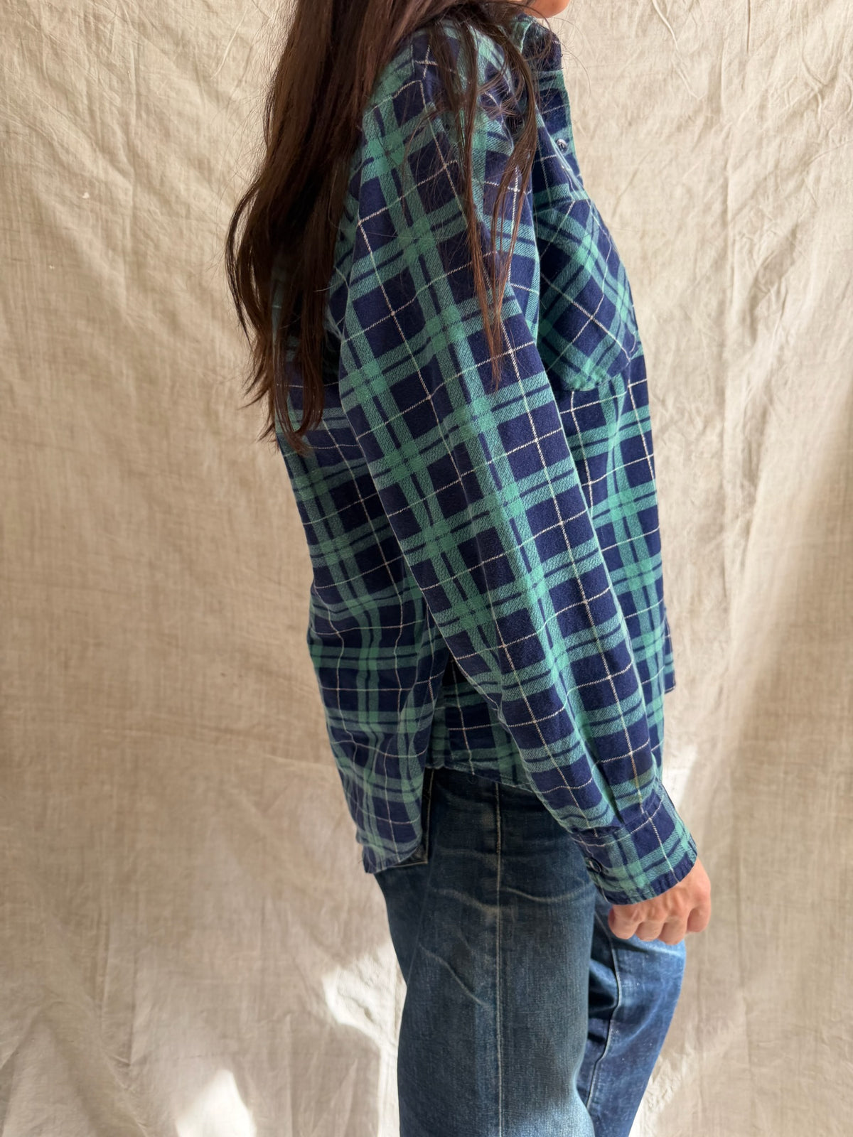 Navy + Teal Flannel