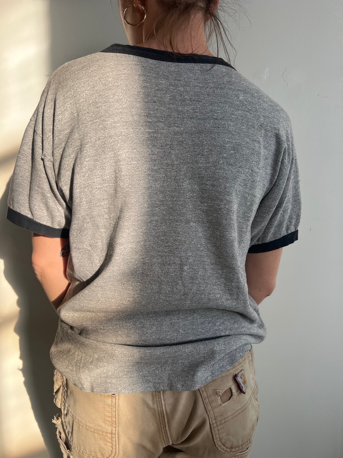 Grey Faded Washington University Tee