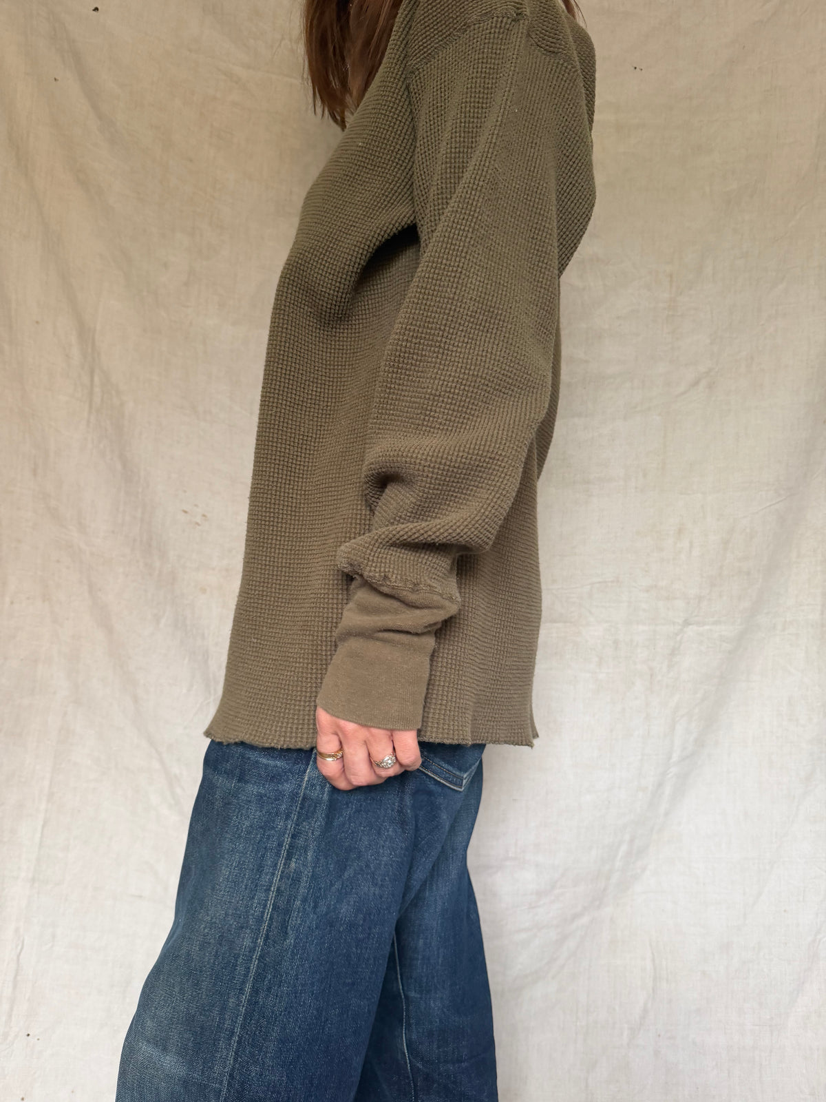 Olive Green Waffle Thermal