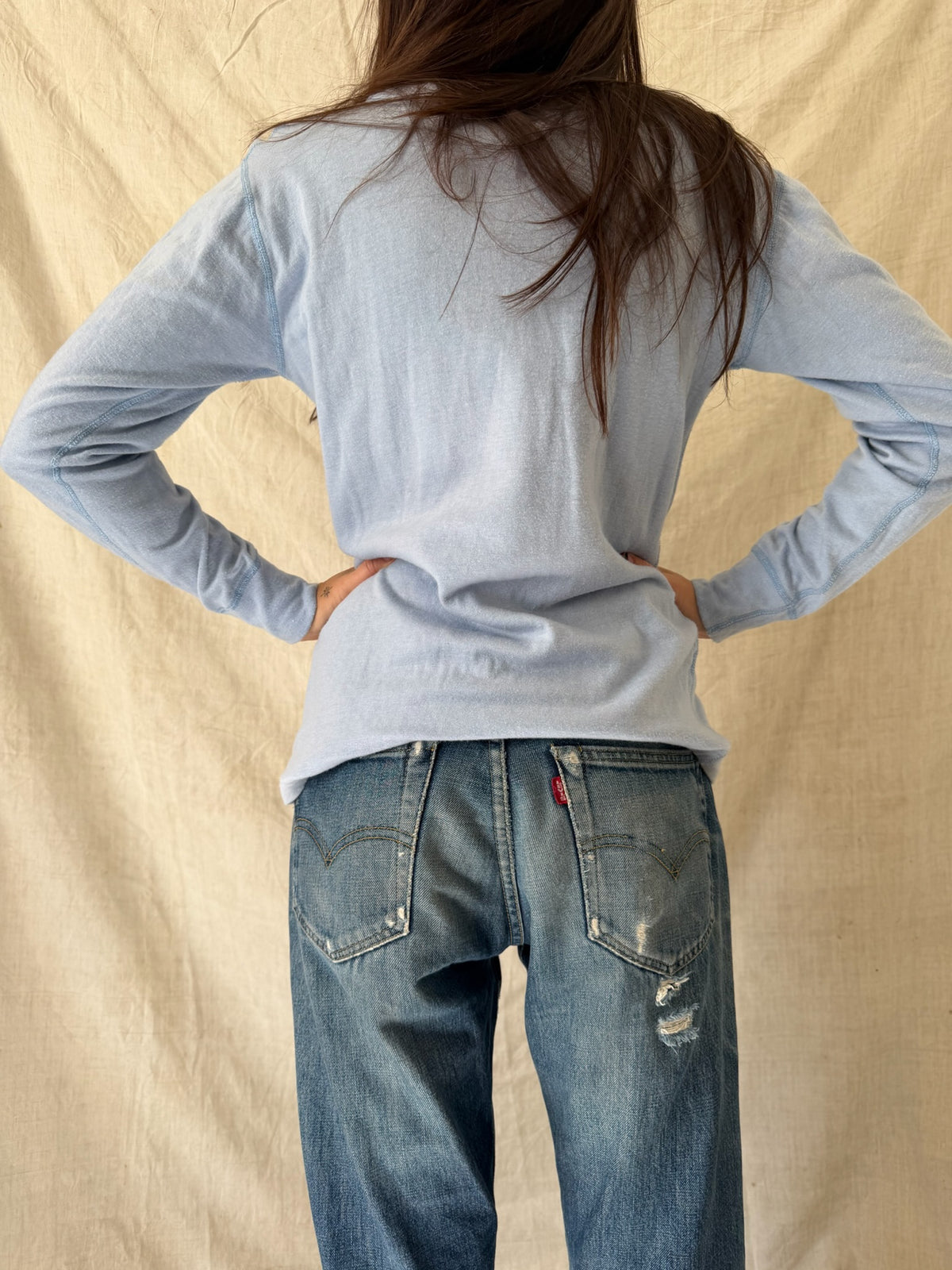 Baby Blue Duofold Henley