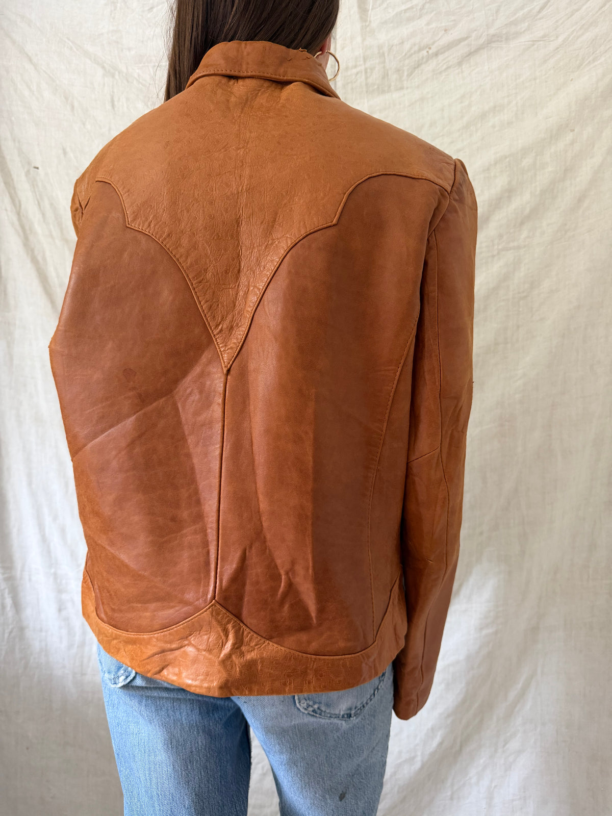 70s Tan Leather Jacket
