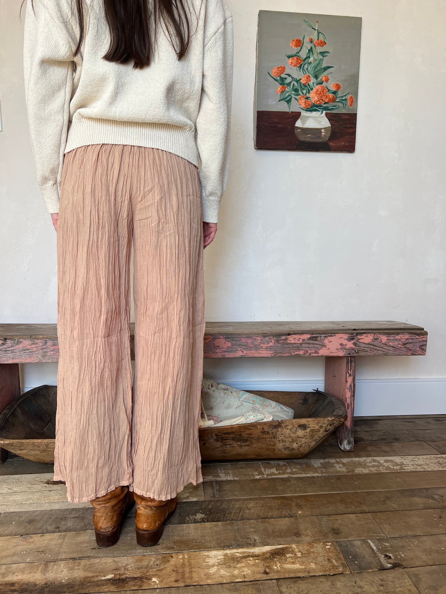 Oaxacan Peach Cotton Pant