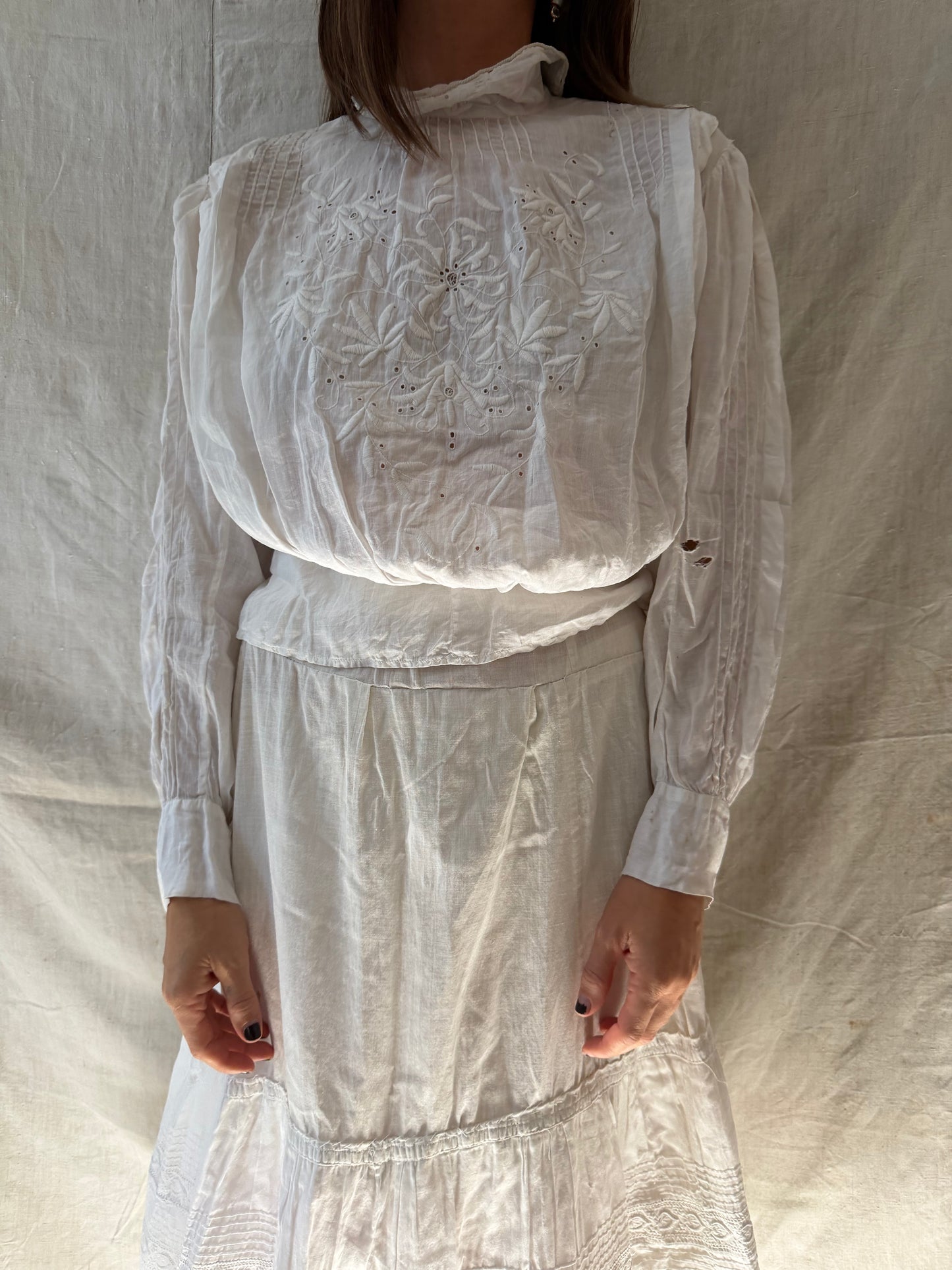Antique Edwardian Embroidered Blouse