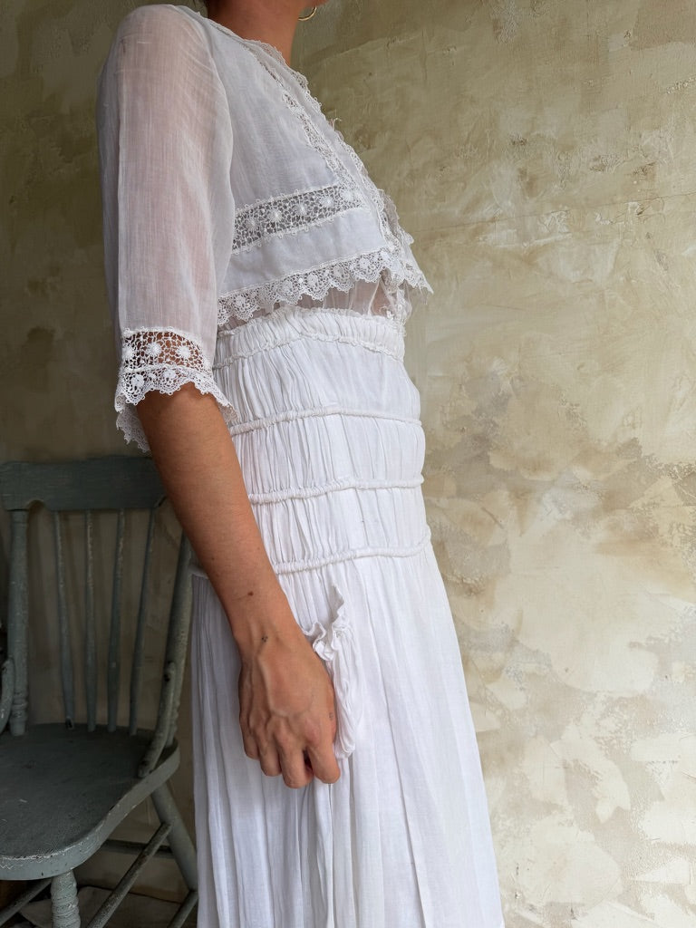 Edwardian White Lawn Dress