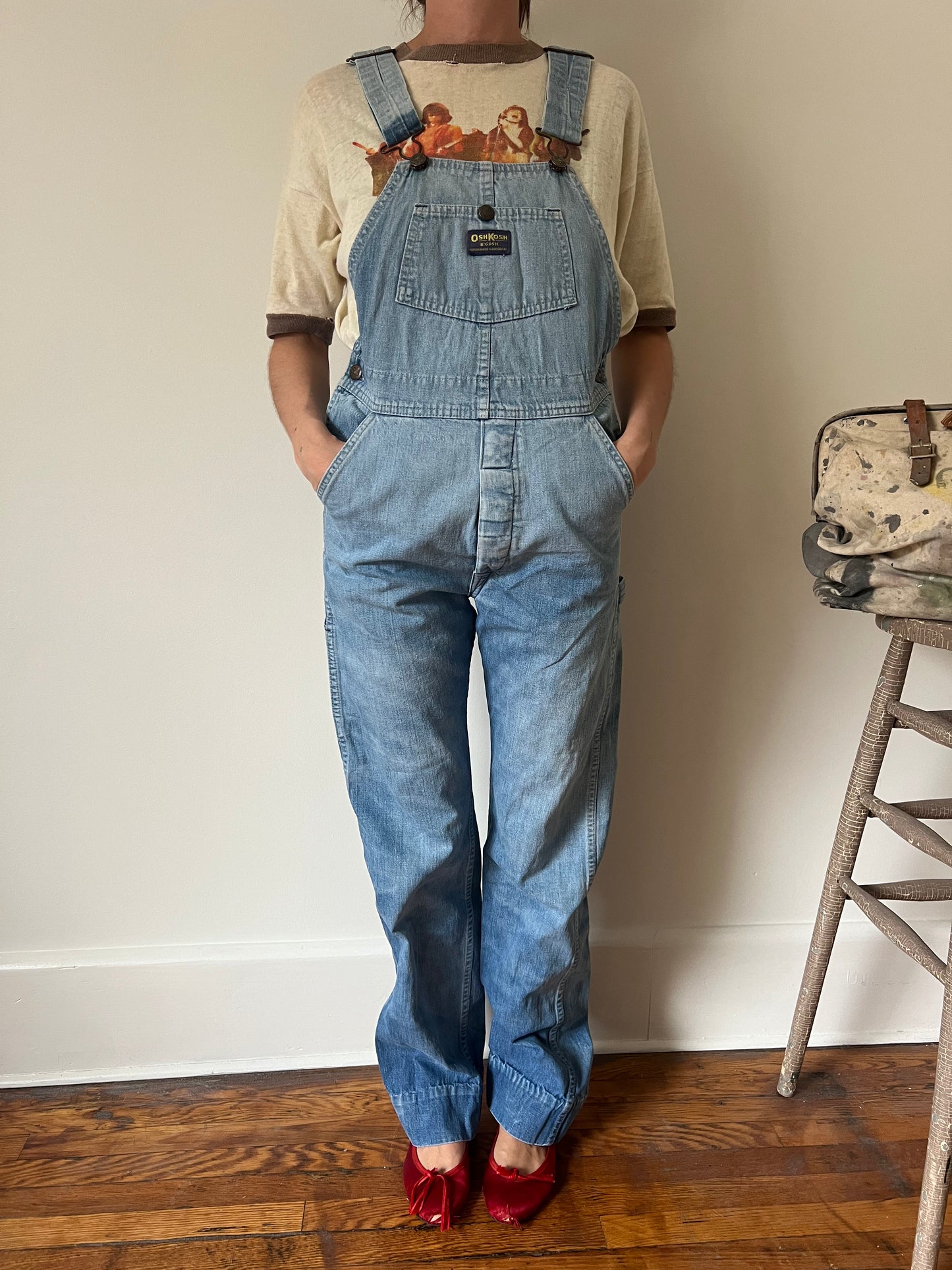 Faded Lightwash Oshkosh Denim Overalls