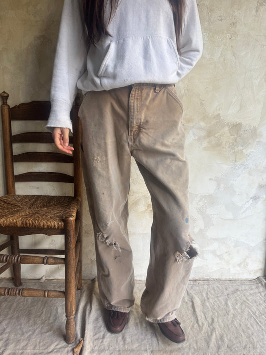 Distressed Tan Carhartt Workwear Pants