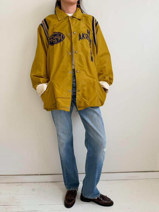 Mustard Yellow Lightweight Varsity Jacket