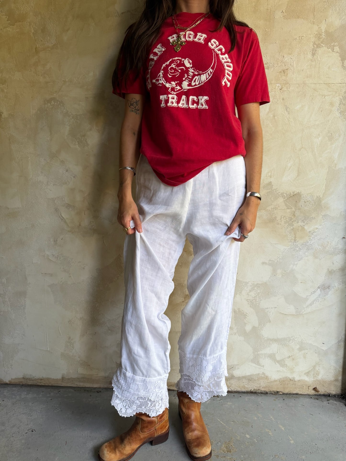 Red Elgin High School Track Tee