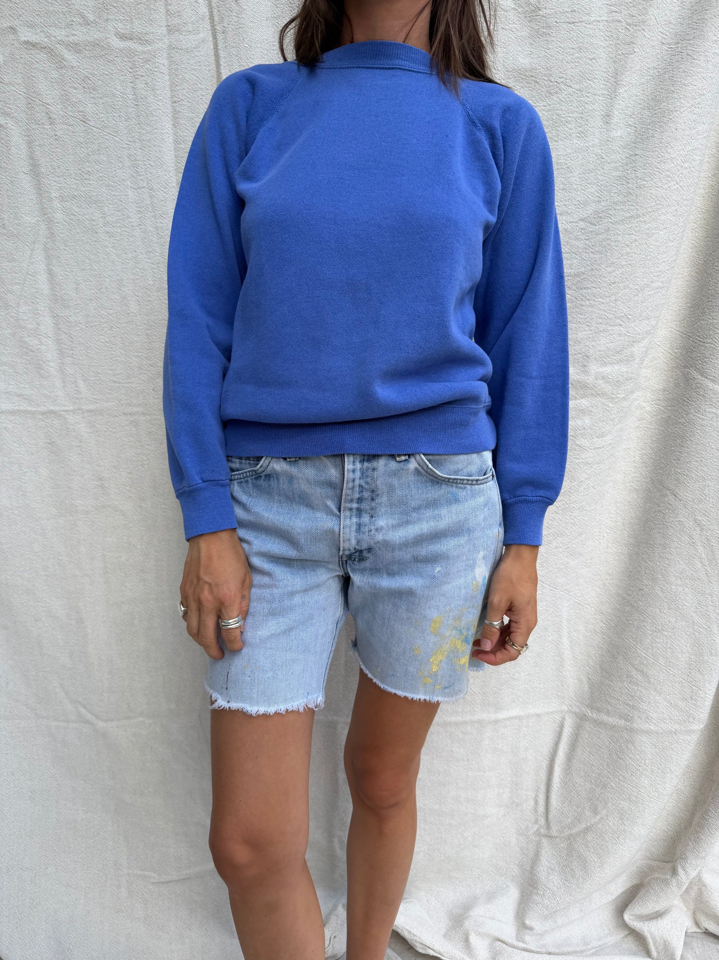 Sky Blue Plain Crewneck
