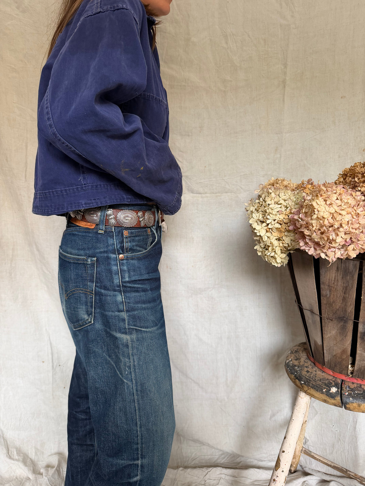Indigo Blue MTC Cropped Chore Jacket