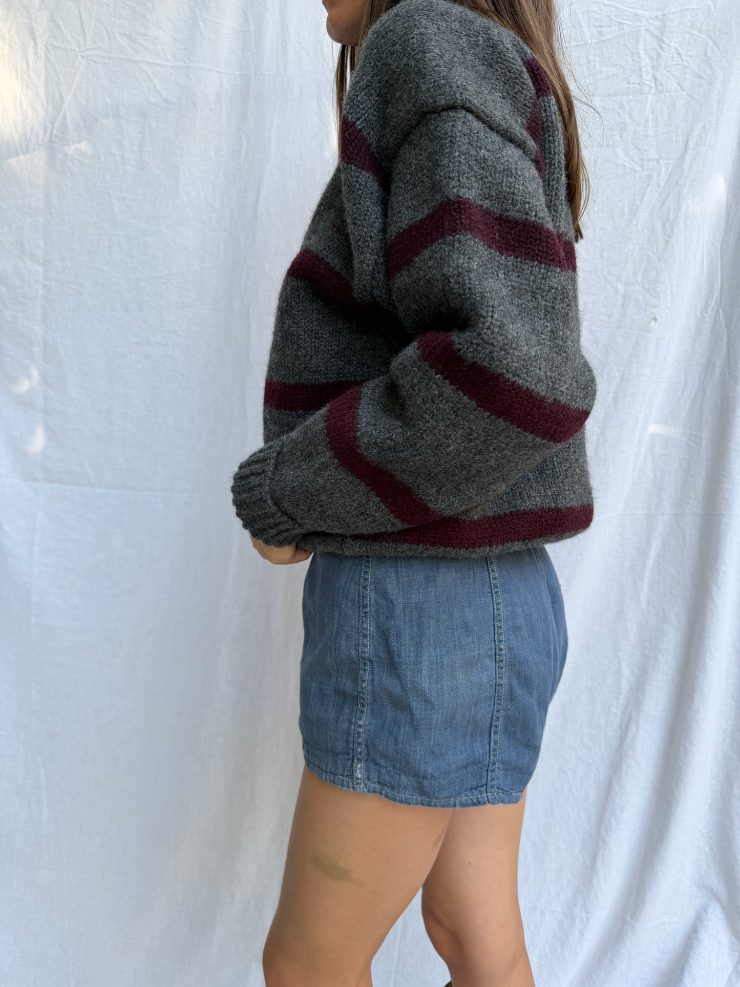 Striped Polo Sweater