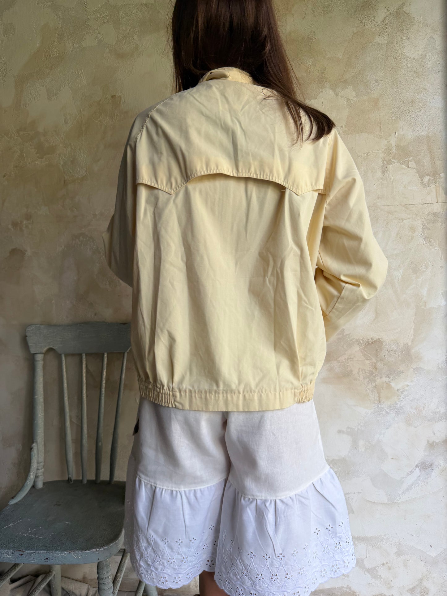 Butter Yellow Zip Up Light Jacket