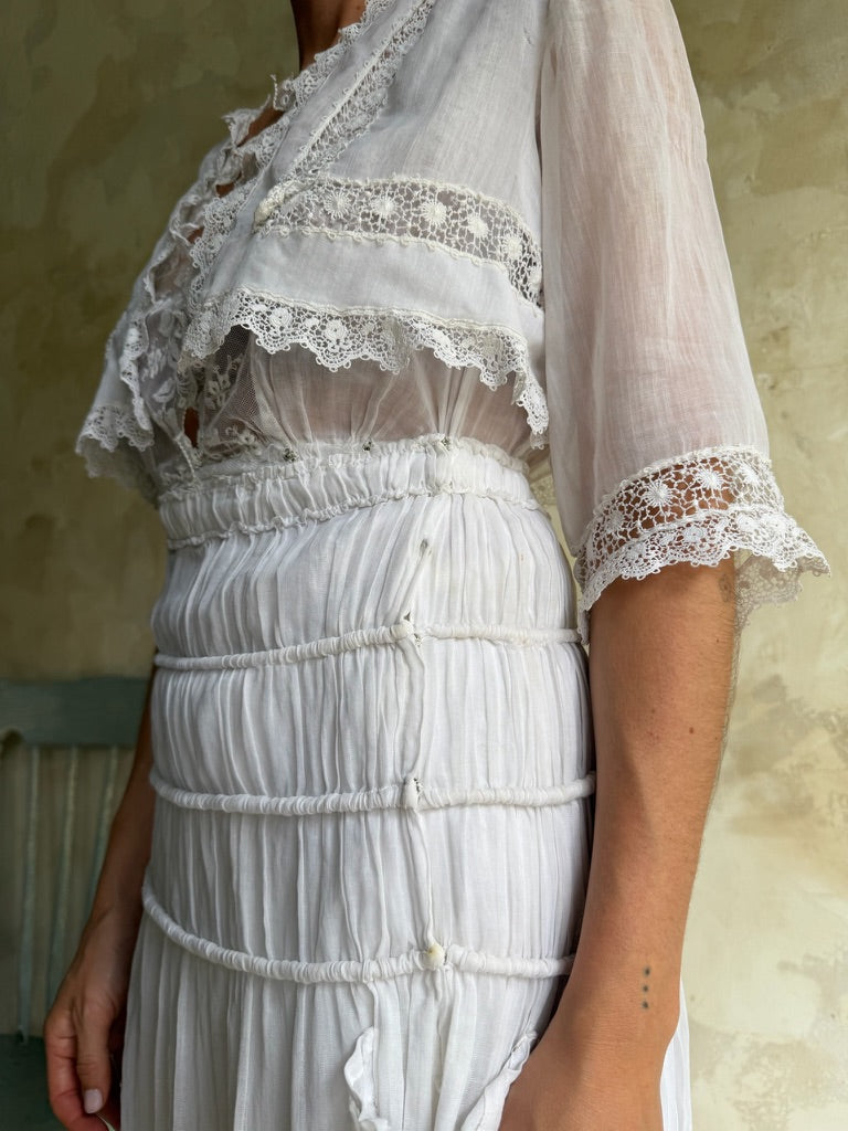 Edwardian White Lawn Dress