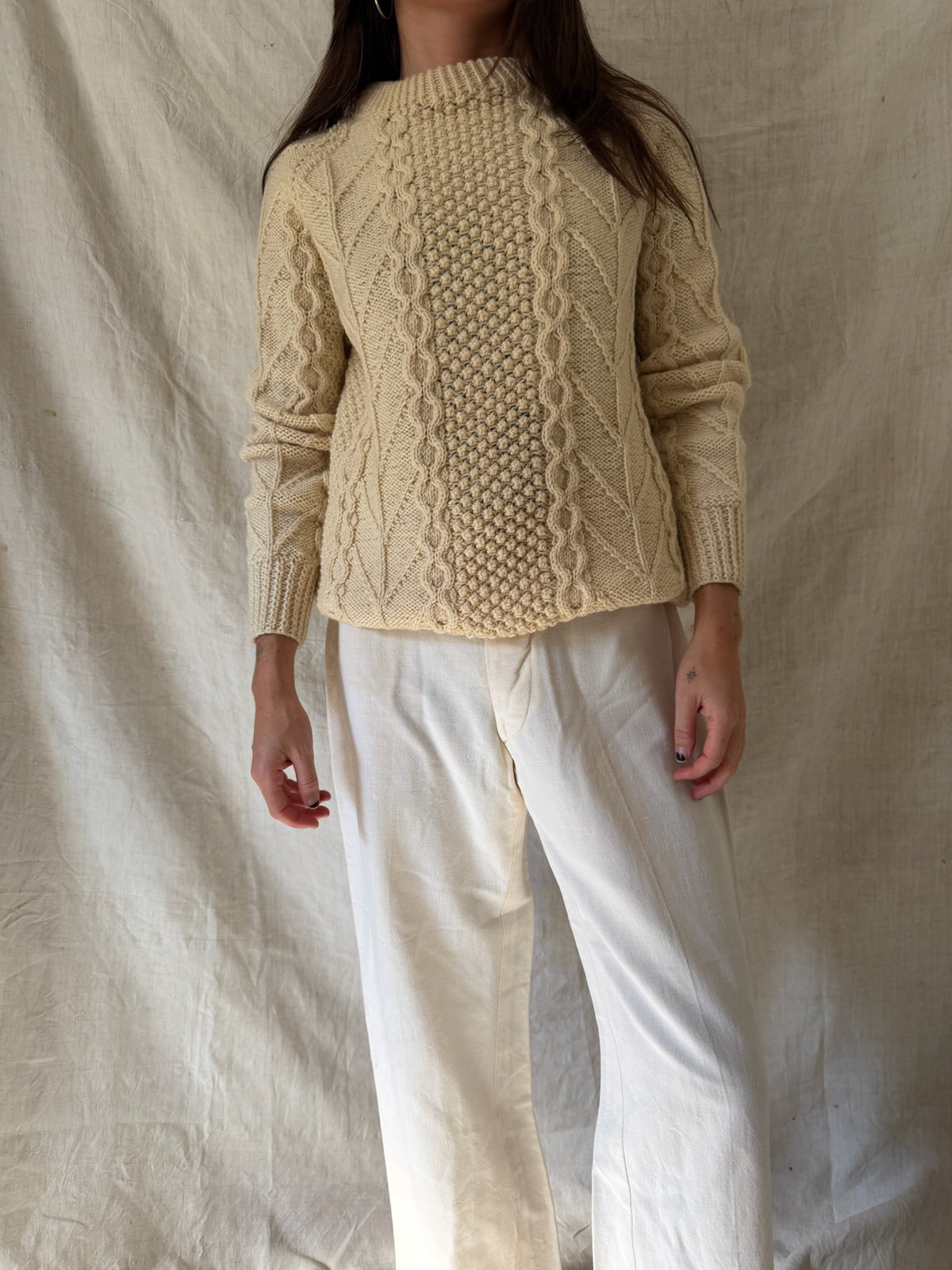 Classic Irish Wool Fisherman Sweater