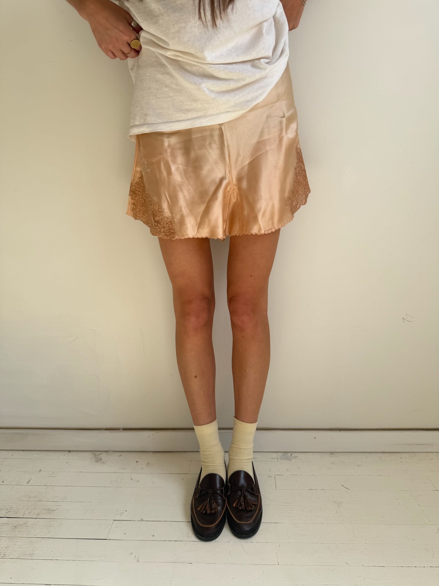 Peachy Pink Slip Shorts