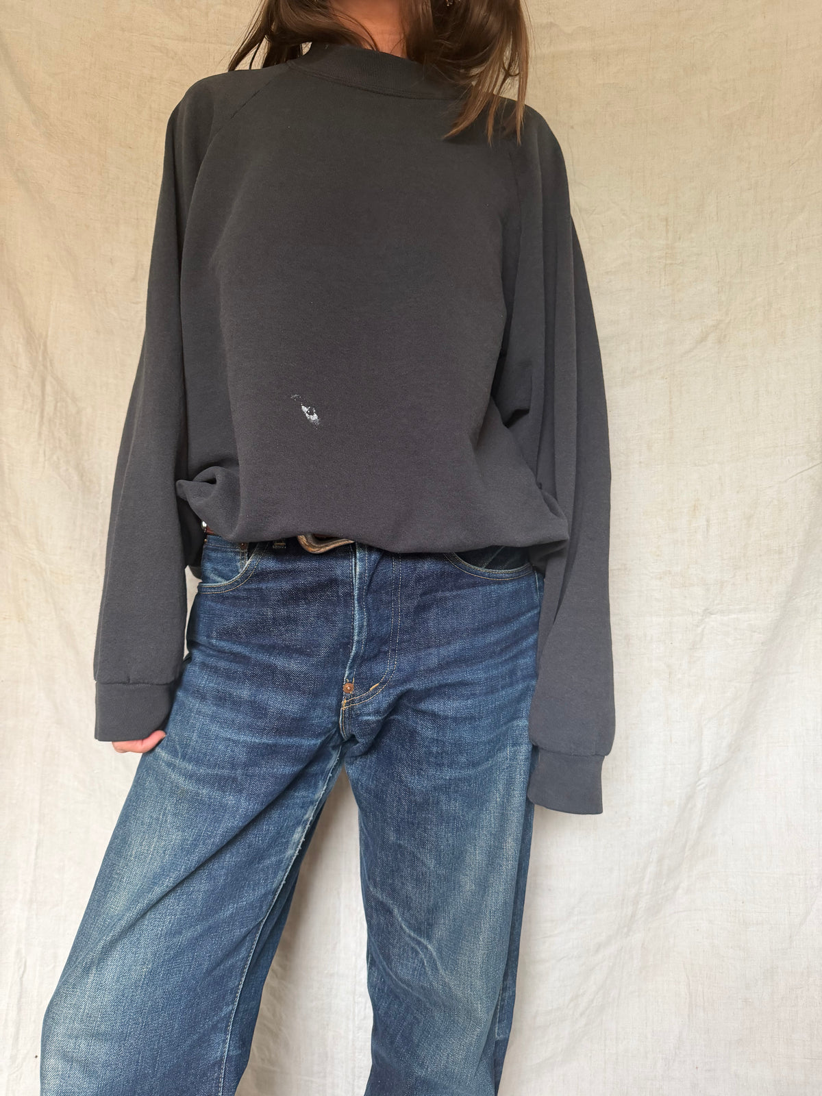 Faded Black Crewneck