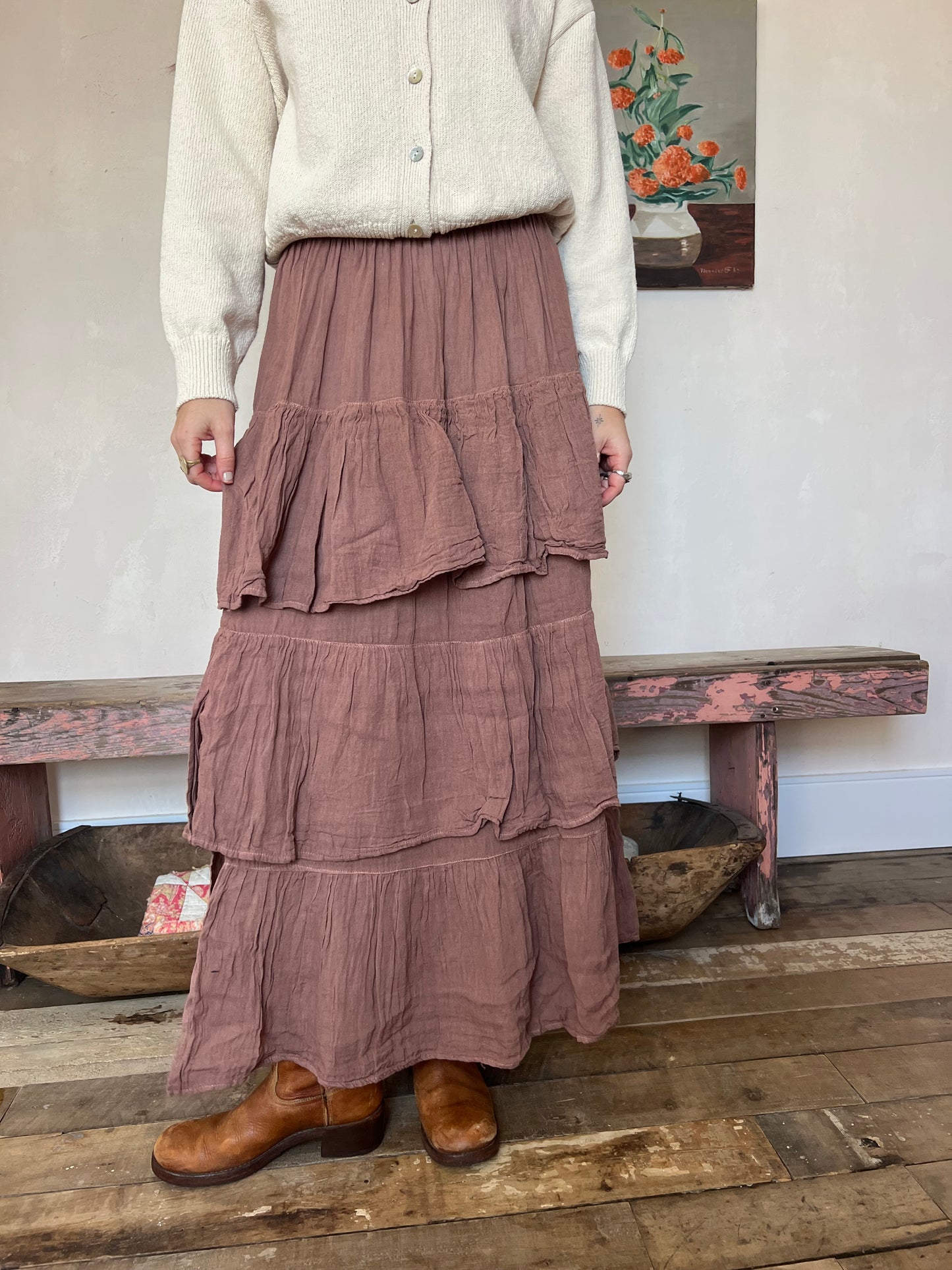 Oaxacan Fawn Ruffle Skirt