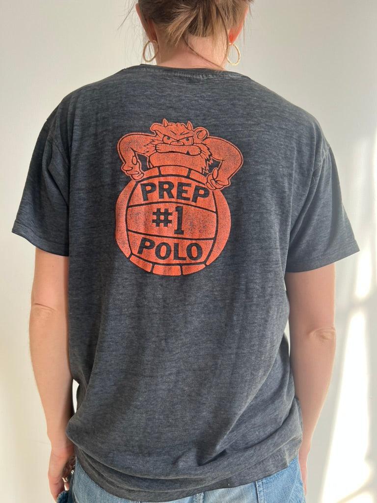 Faded Black Varsity Tee Polo Tee