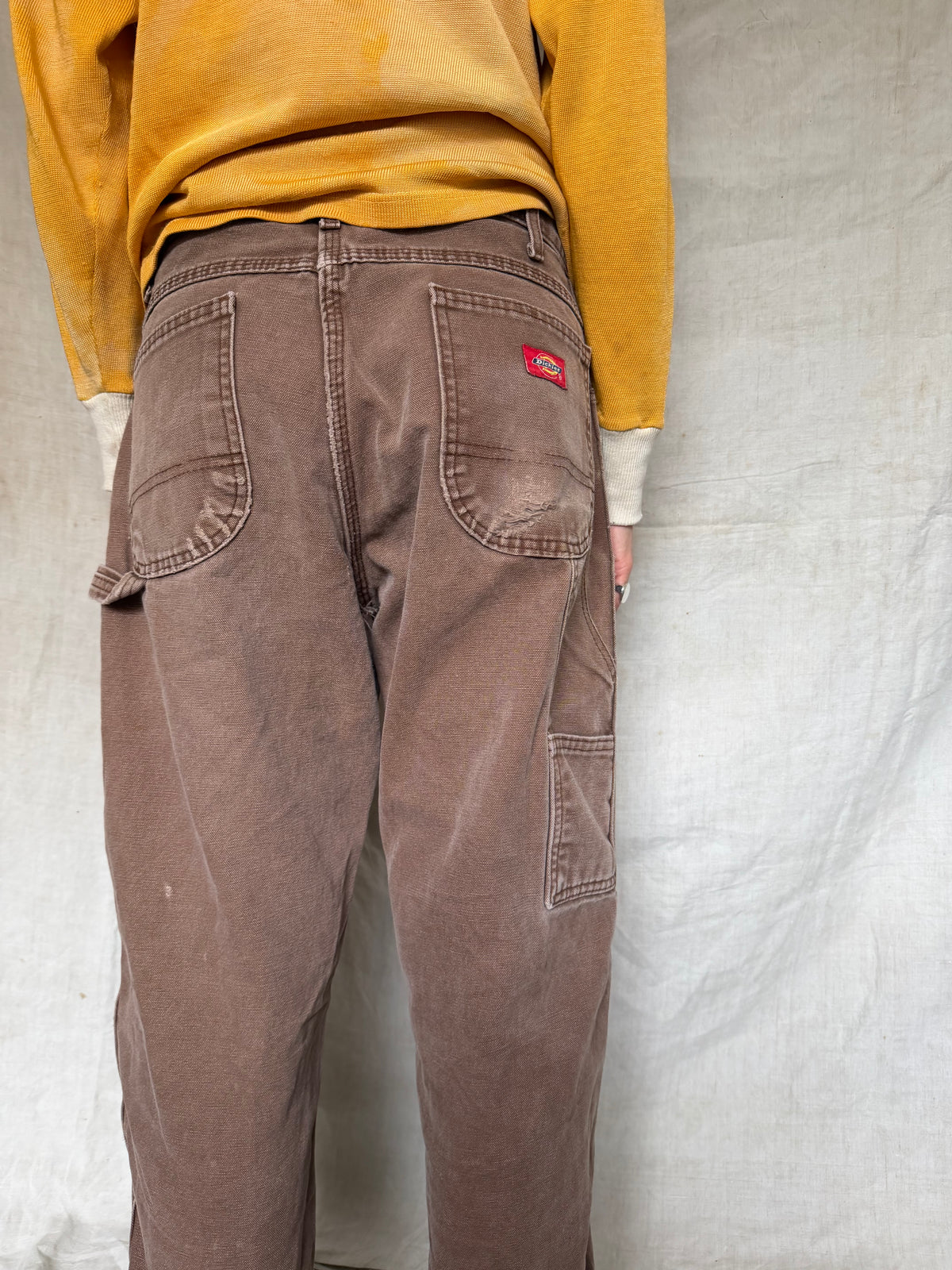 Brown Faded Dickies Worwear Pants