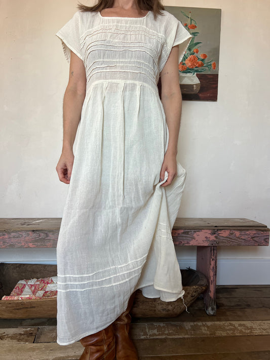 Oaxacan Prairie Dress in Natural