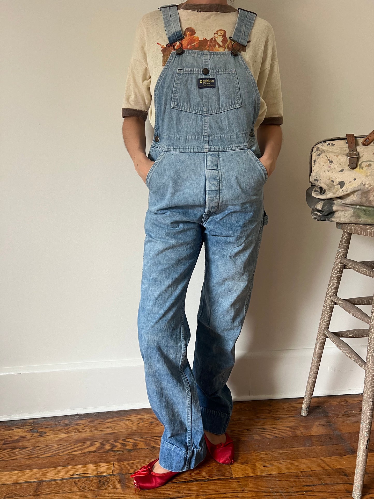 Faded Lightwash Oshkosh Denim Overalls