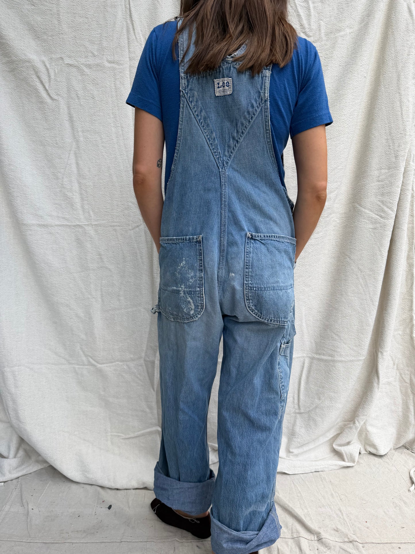70s Lee Mended + Distressed Painters Overalls