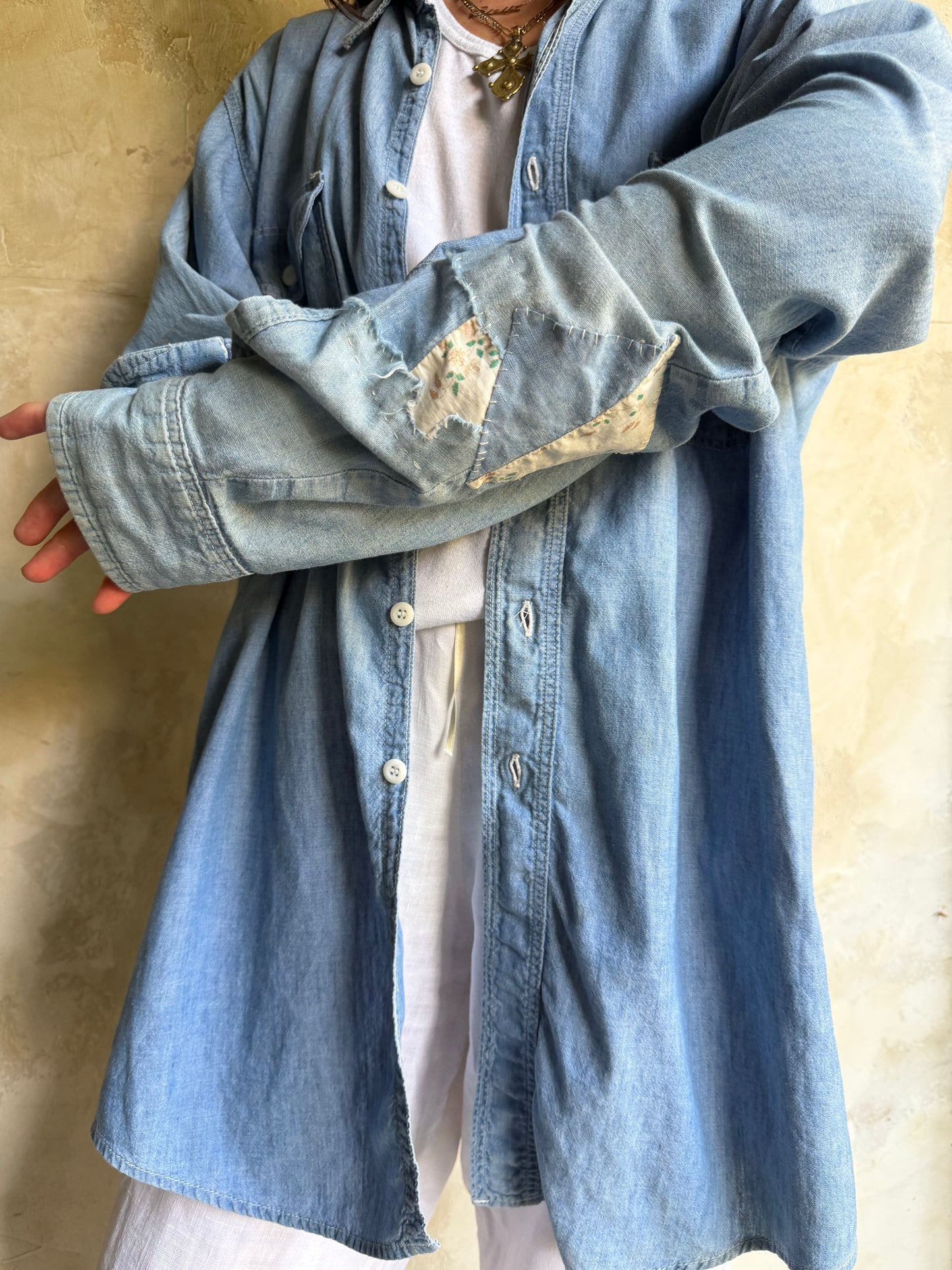 Super Thin Denim Button Up