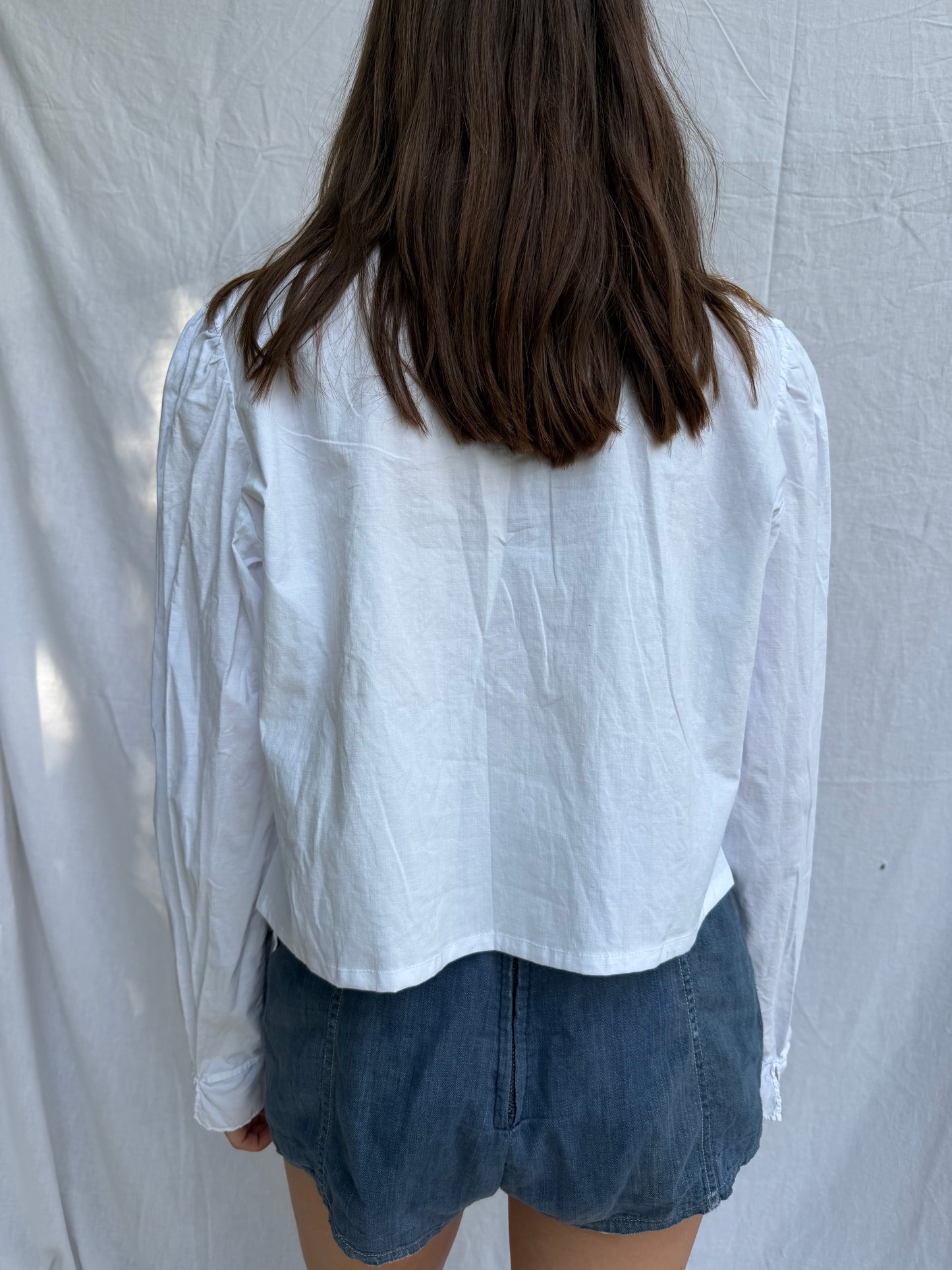 Antique Italian Cotton Cropped Blouse